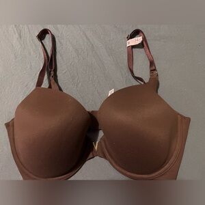Victorias Secret Body by Victoria lightly Lined Demi Bra 34DD NWT Chocolate